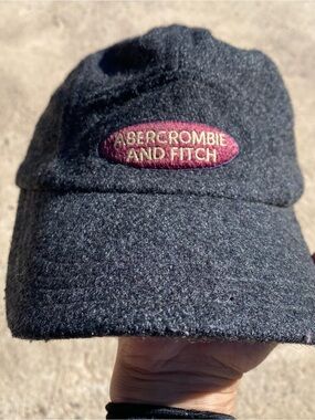 Vintage ABERCROMBIE & FITCH Gray Wool Cap Hat One Size Made in USA